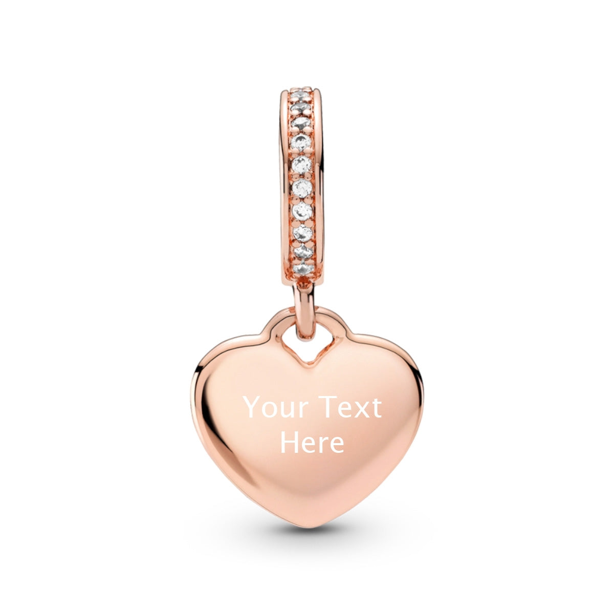 Pandora Engraving Heart Drop Charm