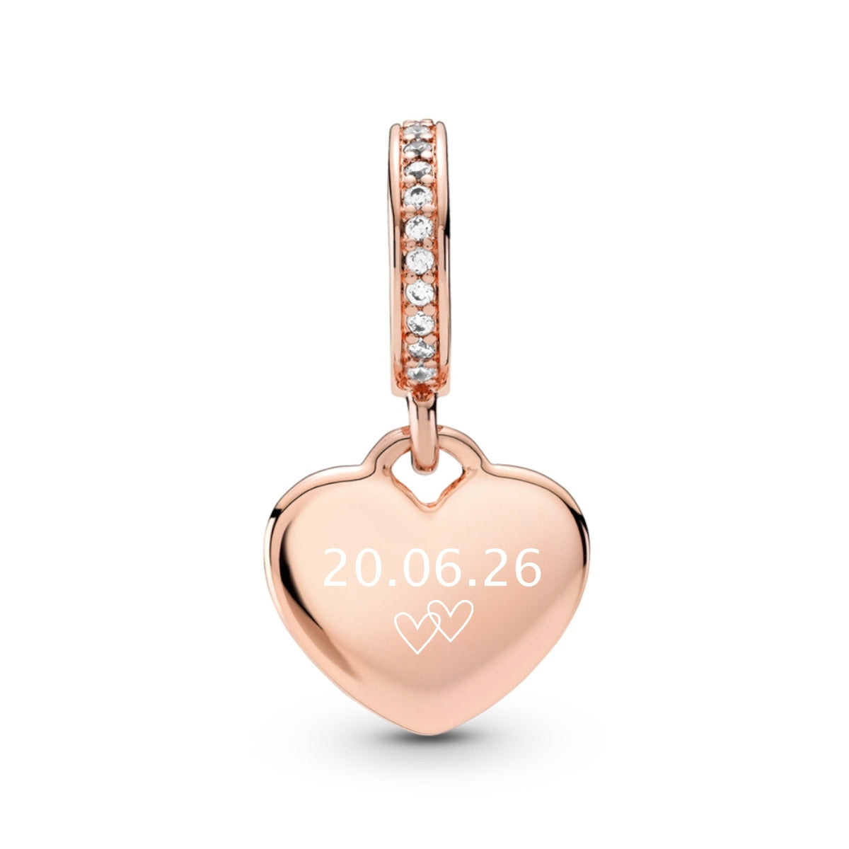 Pandora Engraving Heart Drop Charm