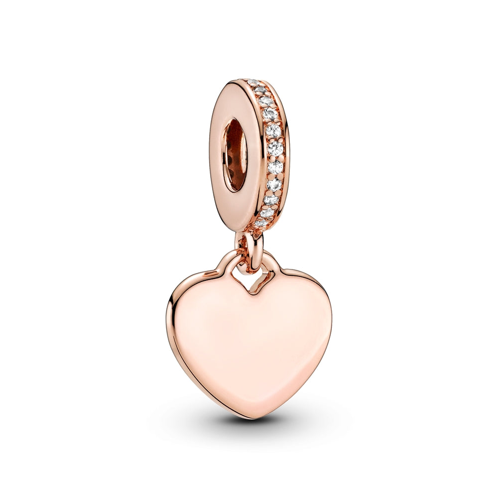 Pandora Engraving Heart Drop Charm