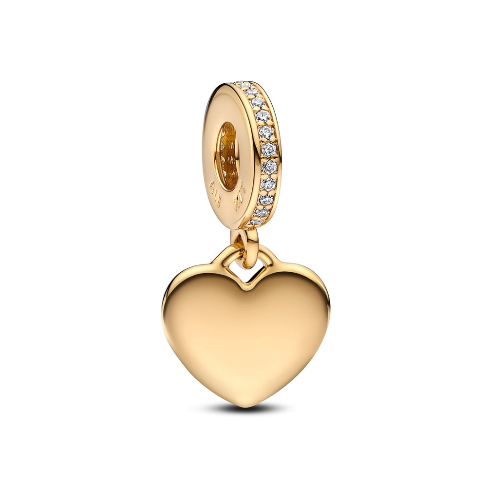 Pandora Engraving Heart Drop Charm