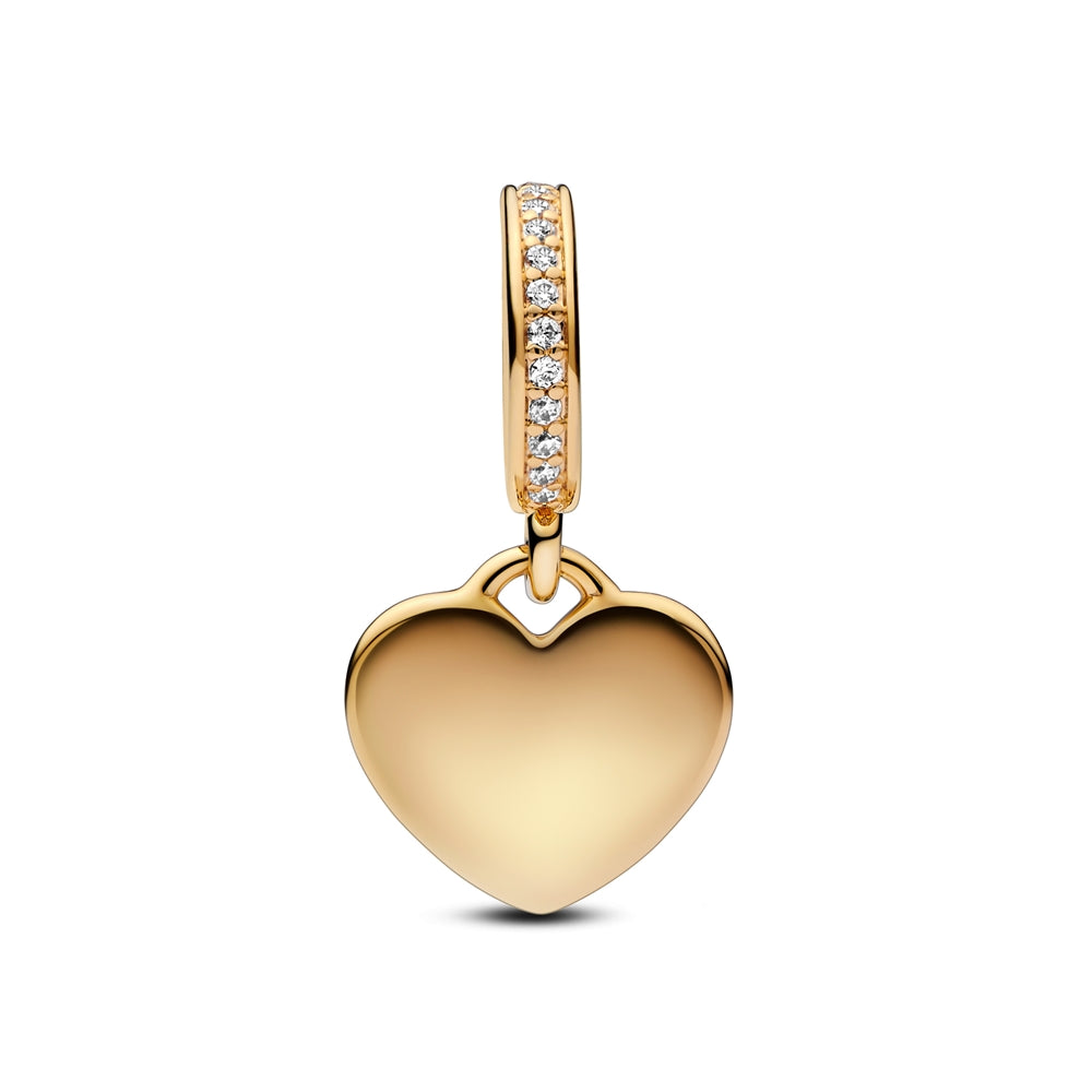 Pandora Engraving Heart Drop Charm