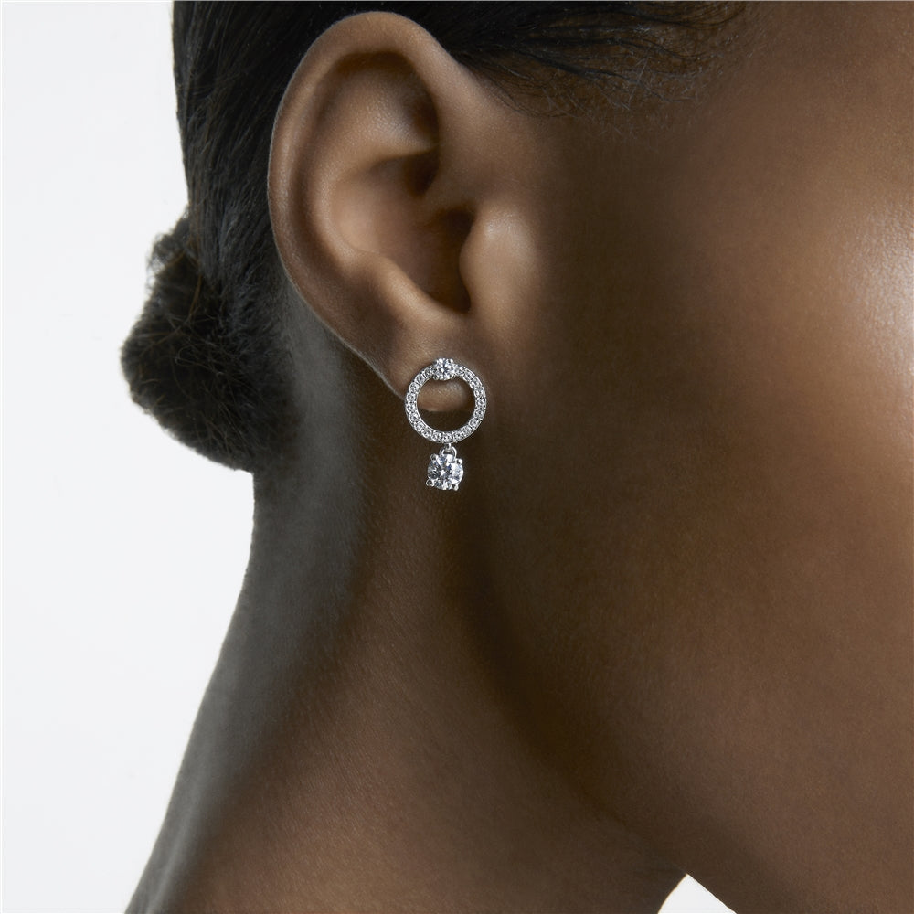 Swarovski Attract Silver Circle Earrings