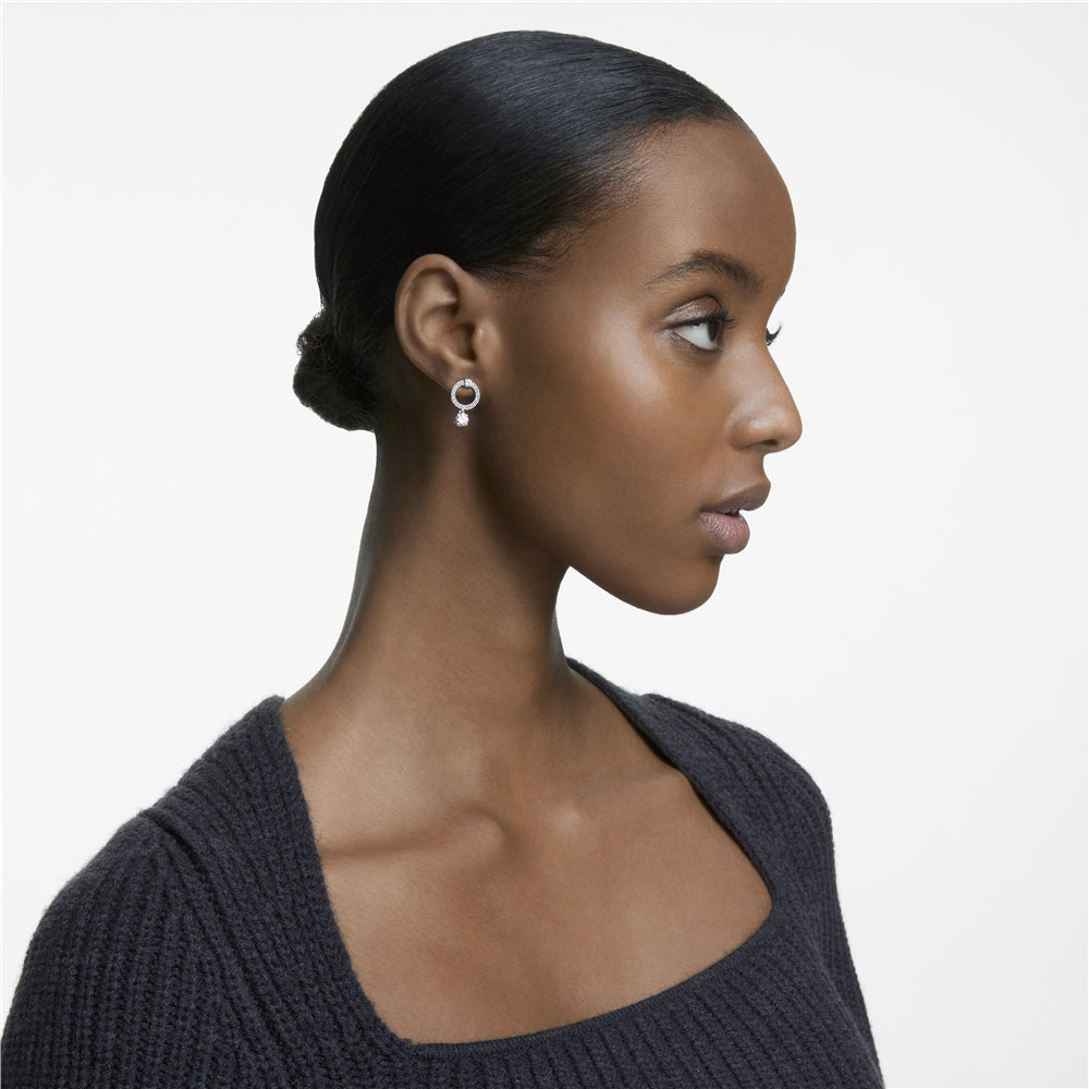 Swarovski Attract Silver Circle Earrings