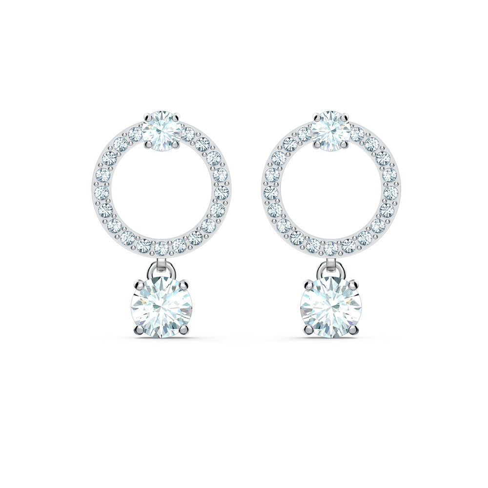 Swarovski Attract Silver Circle Earrings