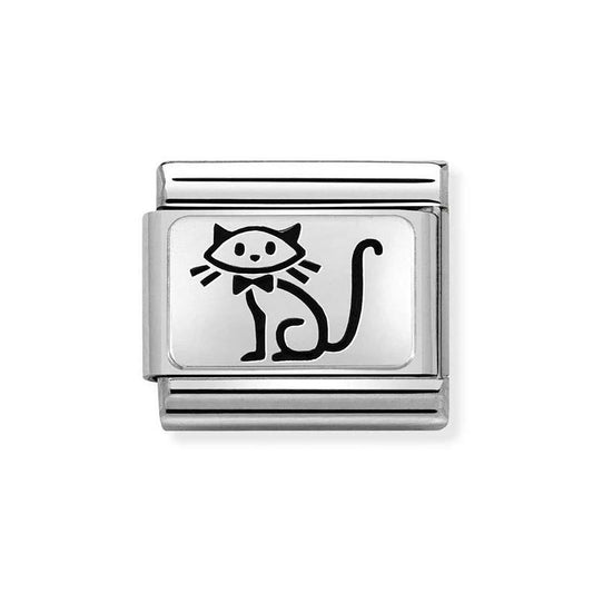 Nomination Silvershine Family Cat Charm