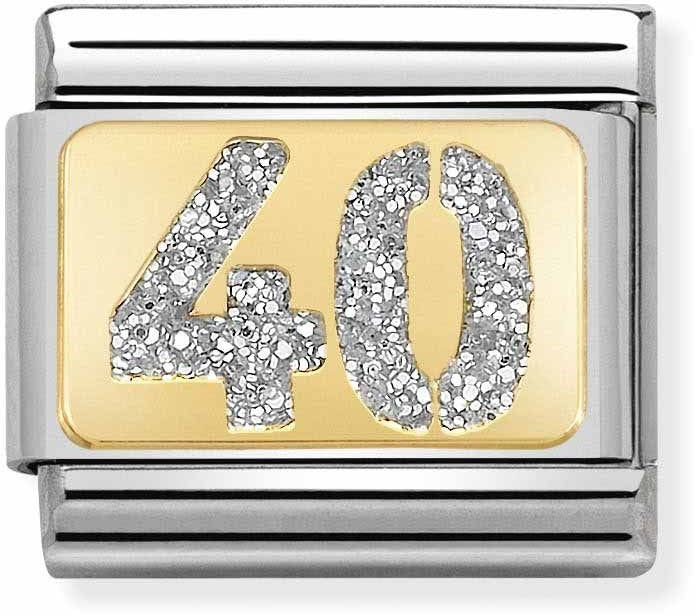 Nomination 40th Birthday Glitter Charm