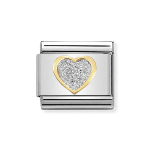 Nomination Heart Glitter Charm