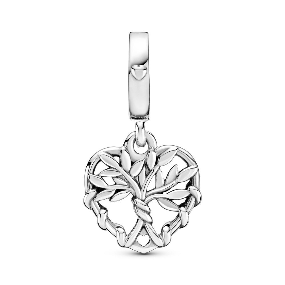 Pandora Family Tree Heart Drop Charm