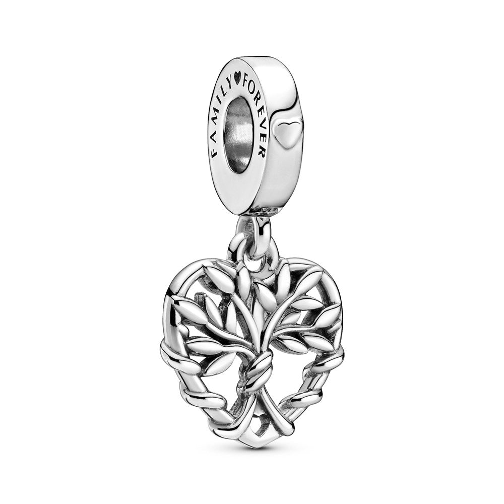Pandora Family Tree Heart Drop Charm
