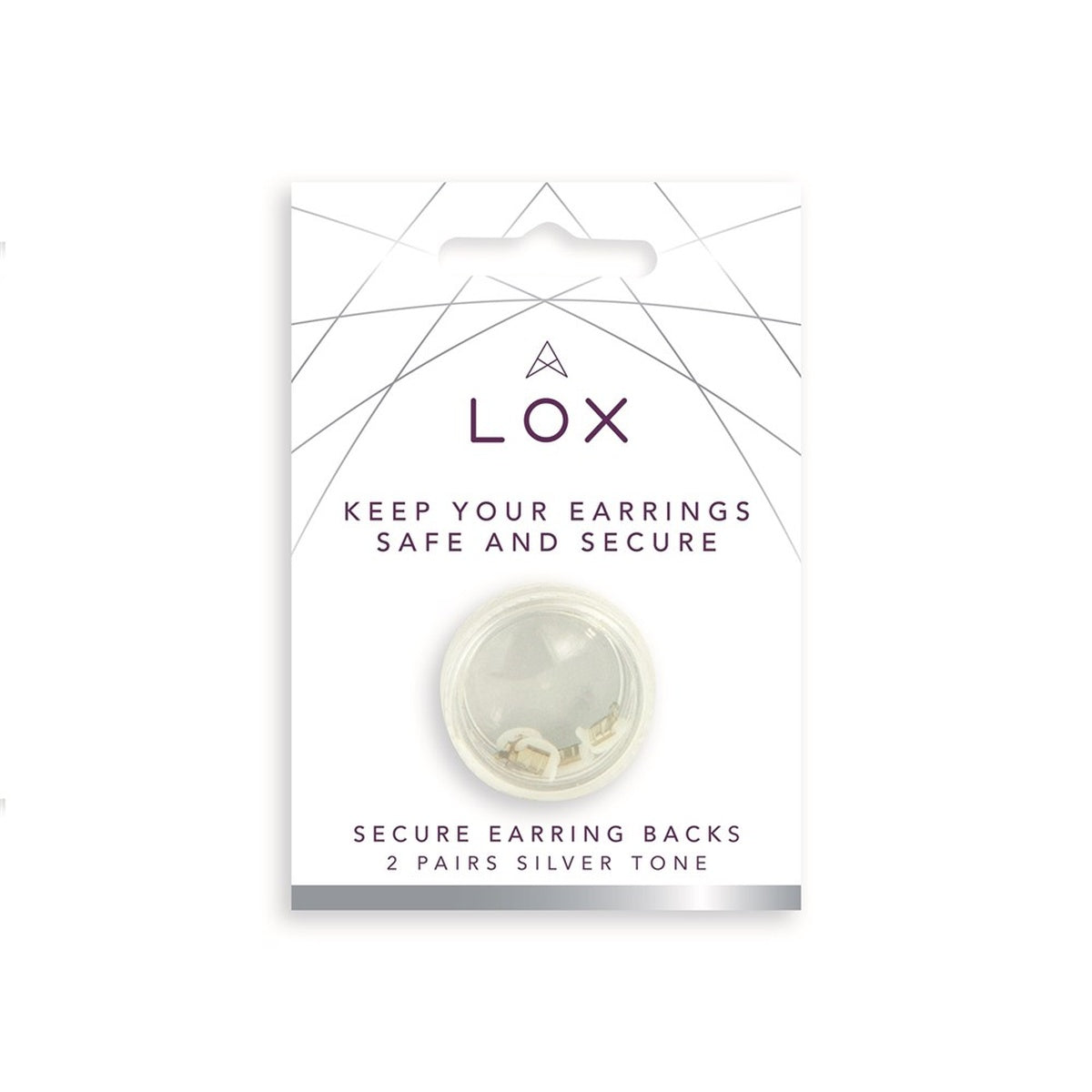 Connoisseurs Lox Silver Secure Earring Backs 2 Pairs