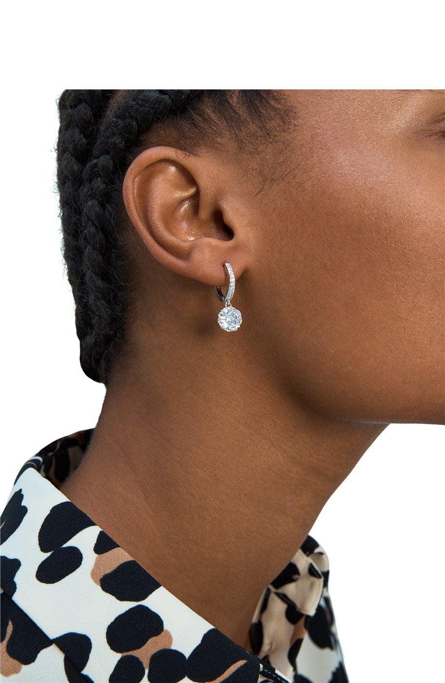 Kate Spade New York Silver Sparkle Huggie Earrings