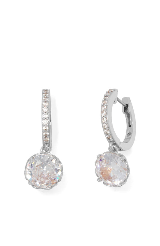 Kate Spade New York Silver Sparkle Huggie Earrings