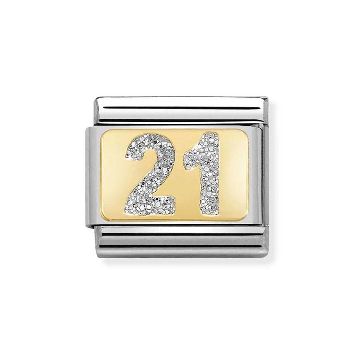 Nomination 21st Birthday Glitter Charm