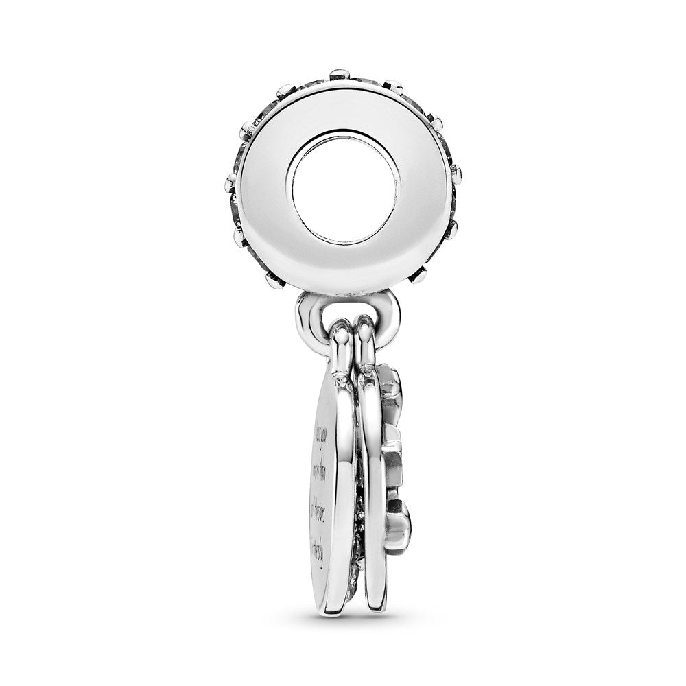 Pandora Blue Night Sky Crescent Moon & Stars Charm