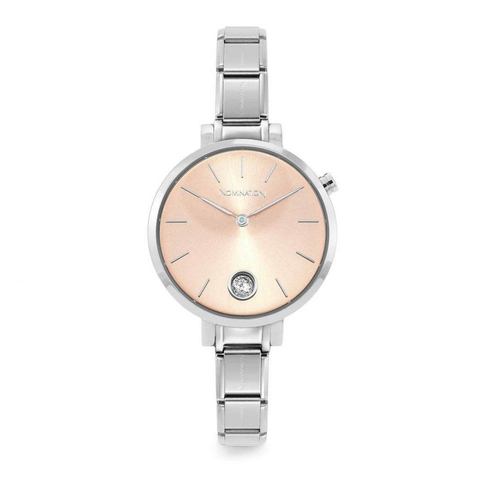 Nomination Silver & Rose Gold Paris Crystal Watch