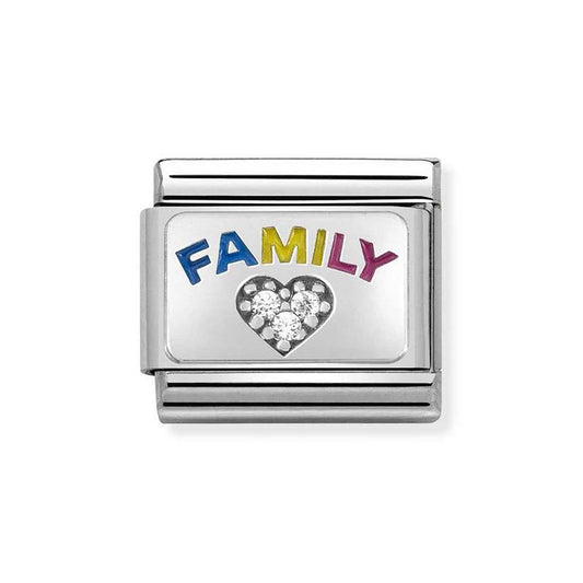 Nomination Silvershine Family Love Rainbow Charm
