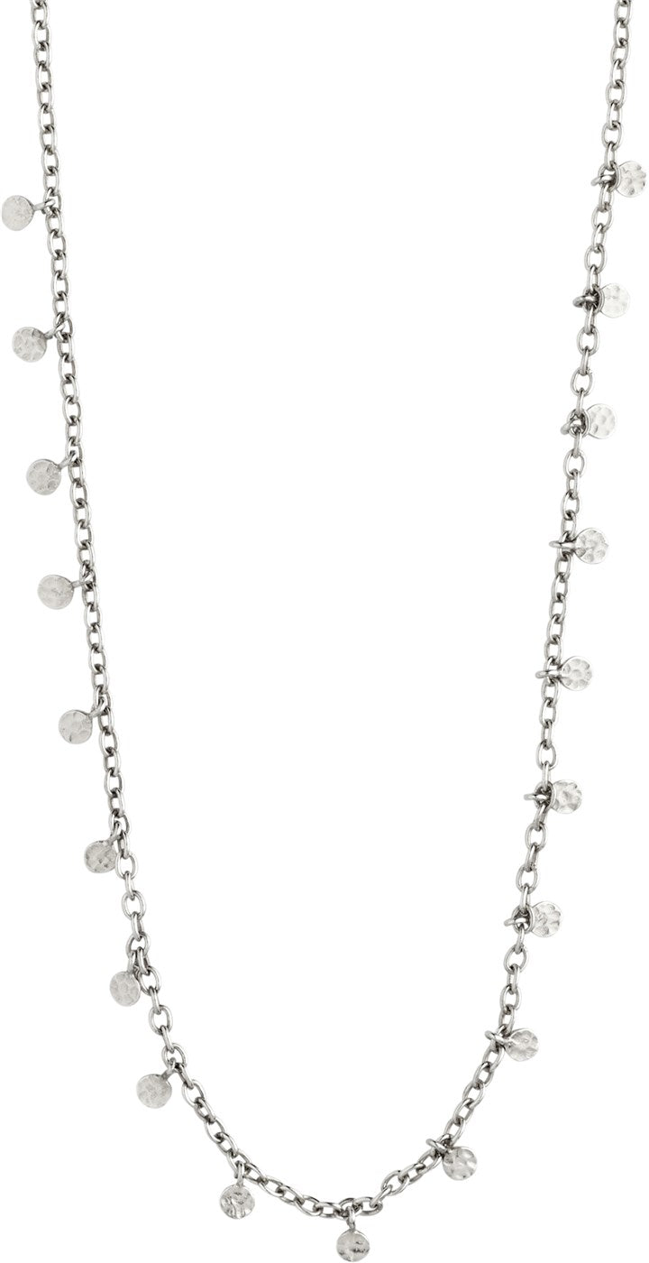 Pilgrim Silver Panna Disc Necklace