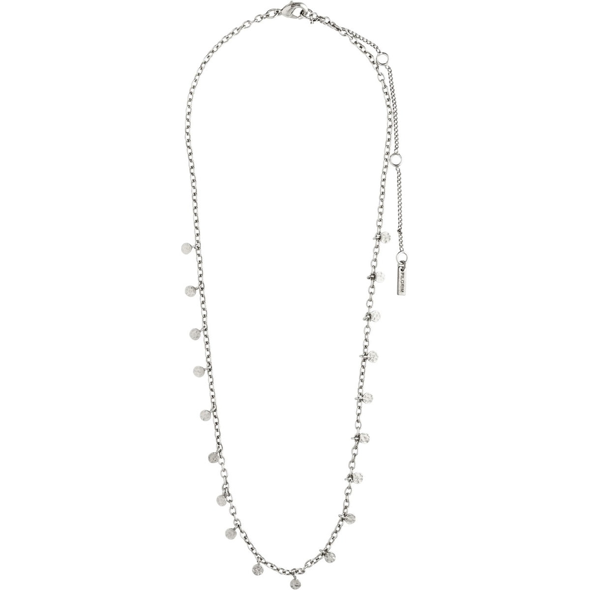 Pilgrim Silver Panna Disc Necklace
