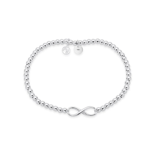 Argento Recycled Silver Infinity Beaded Bracelet