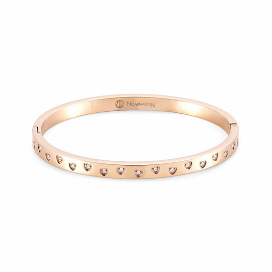Nomination Rose Gold Infinito Crystal Heart Bangle