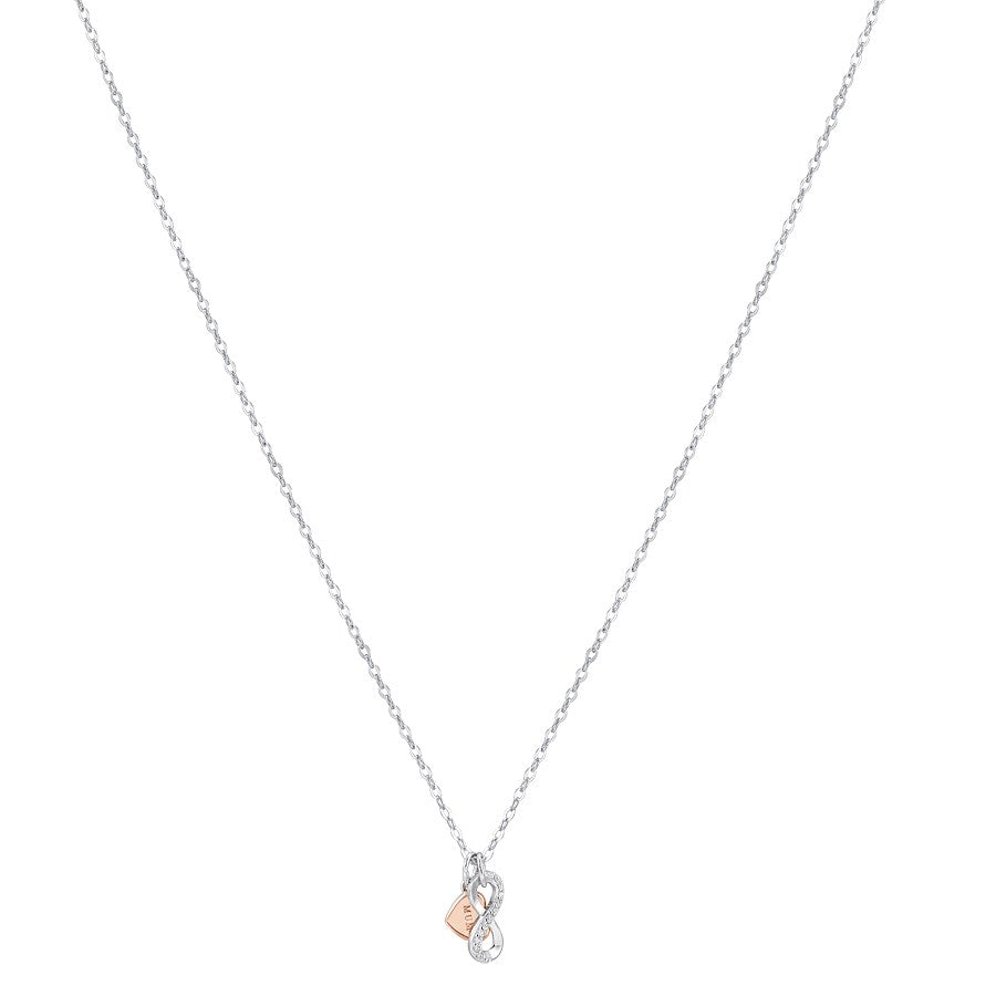 Argento Mixed Metal Mum Infinity Necklace