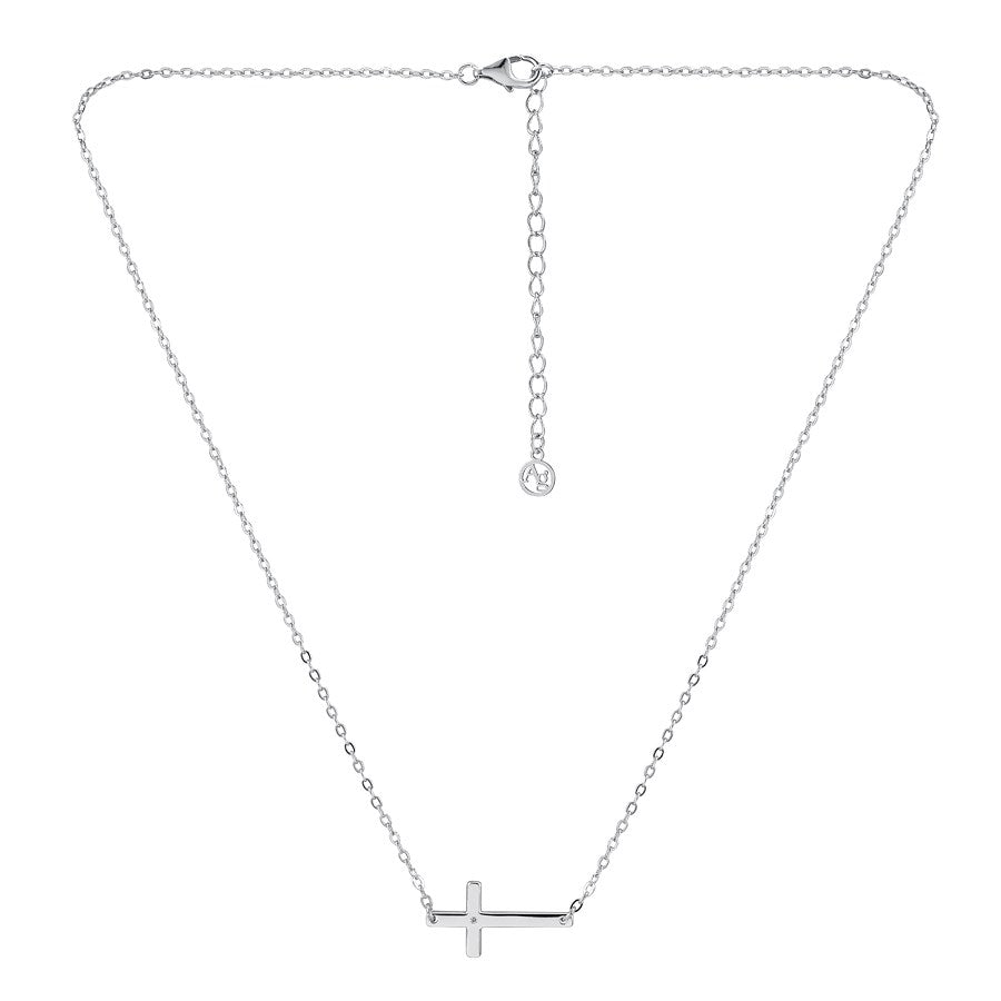 Argento Silver Engraving Cross Necklace