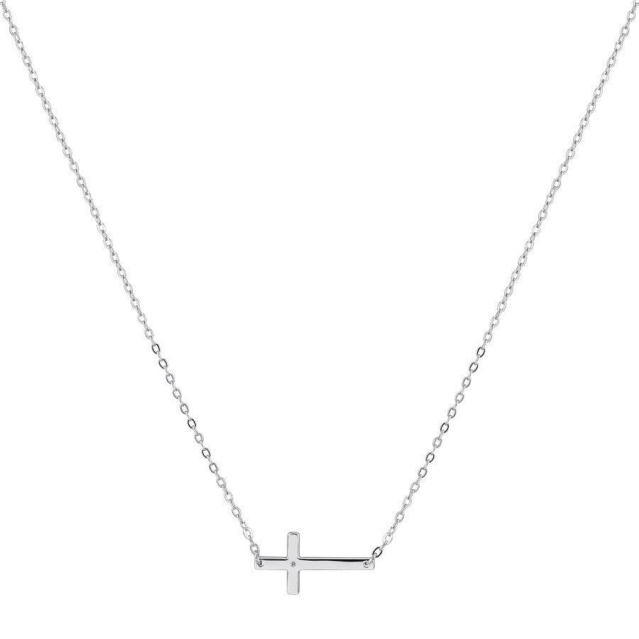Argento Silver Engraving Cross Necklace