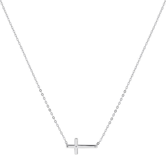 Argento Silver Engraving Cross Necklace