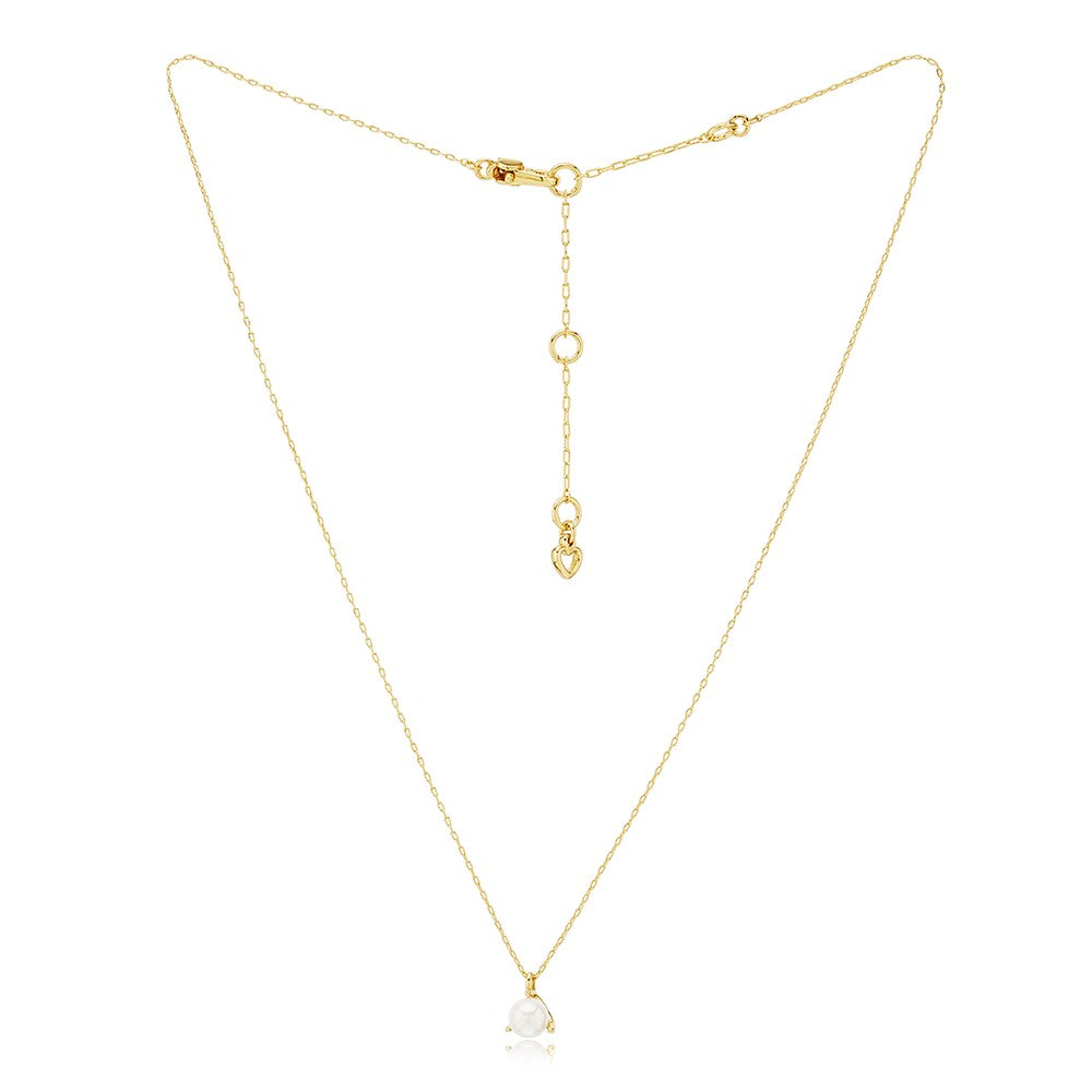 Kate Spade New York Gold Pearl Trio Prong Necklace