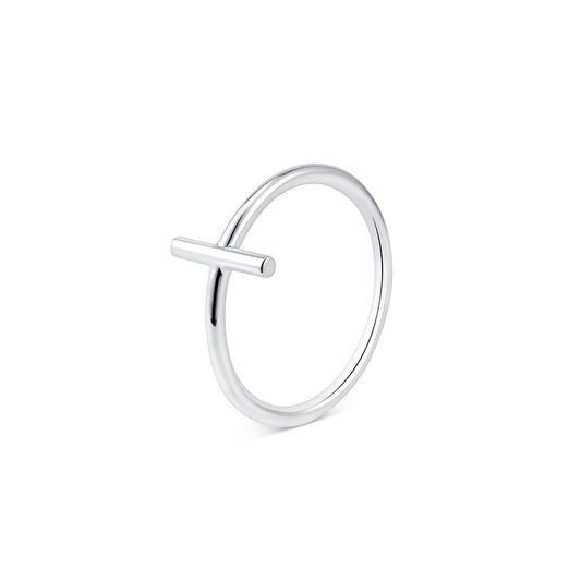 Argento Silver T-Bar Ring