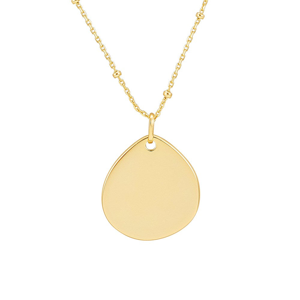 Argento Gold Pear Engraving Necklace