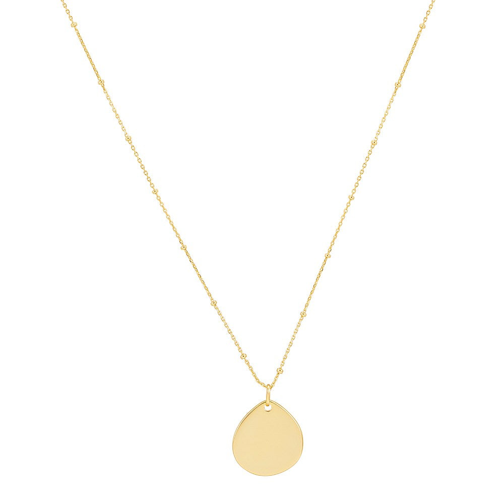 Argento Gold Pear Engraving Necklace