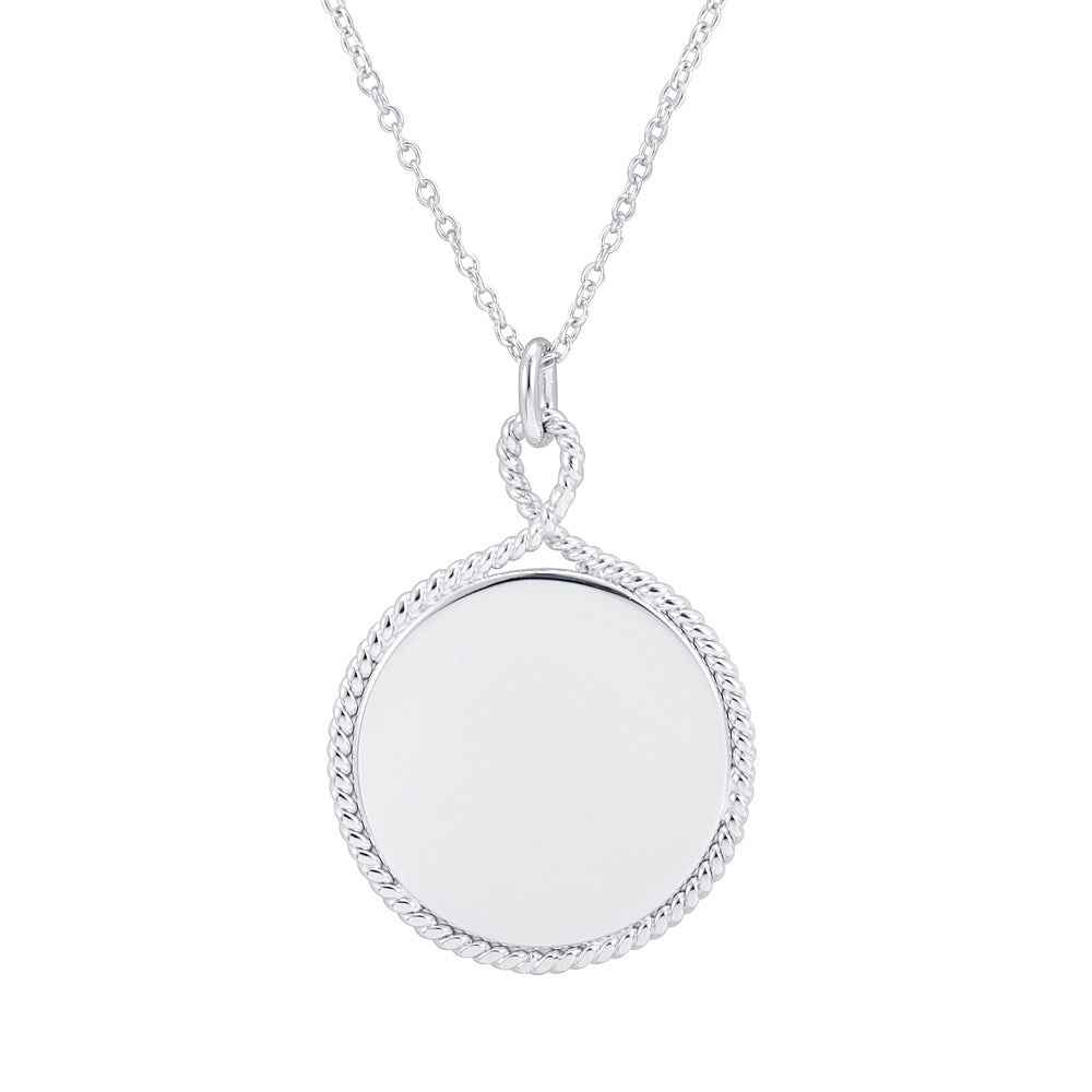 Argento Silver Twist Engraving Necklace