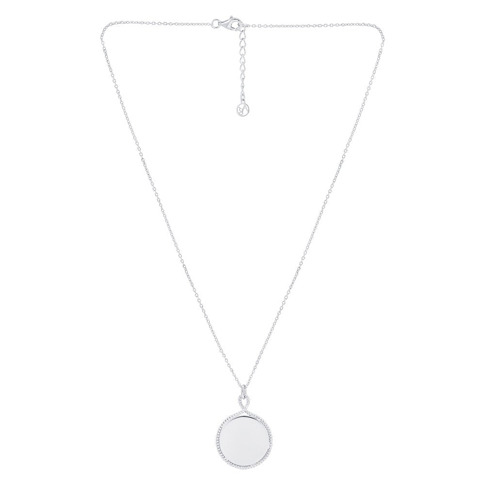 Argento Silver Twist Engraving Necklace
