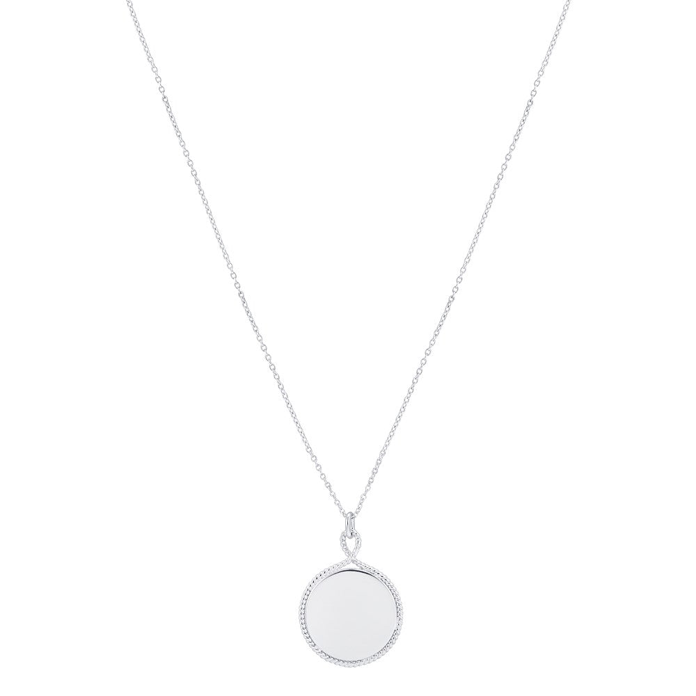 Argento Silver Twist Engraving Necklace