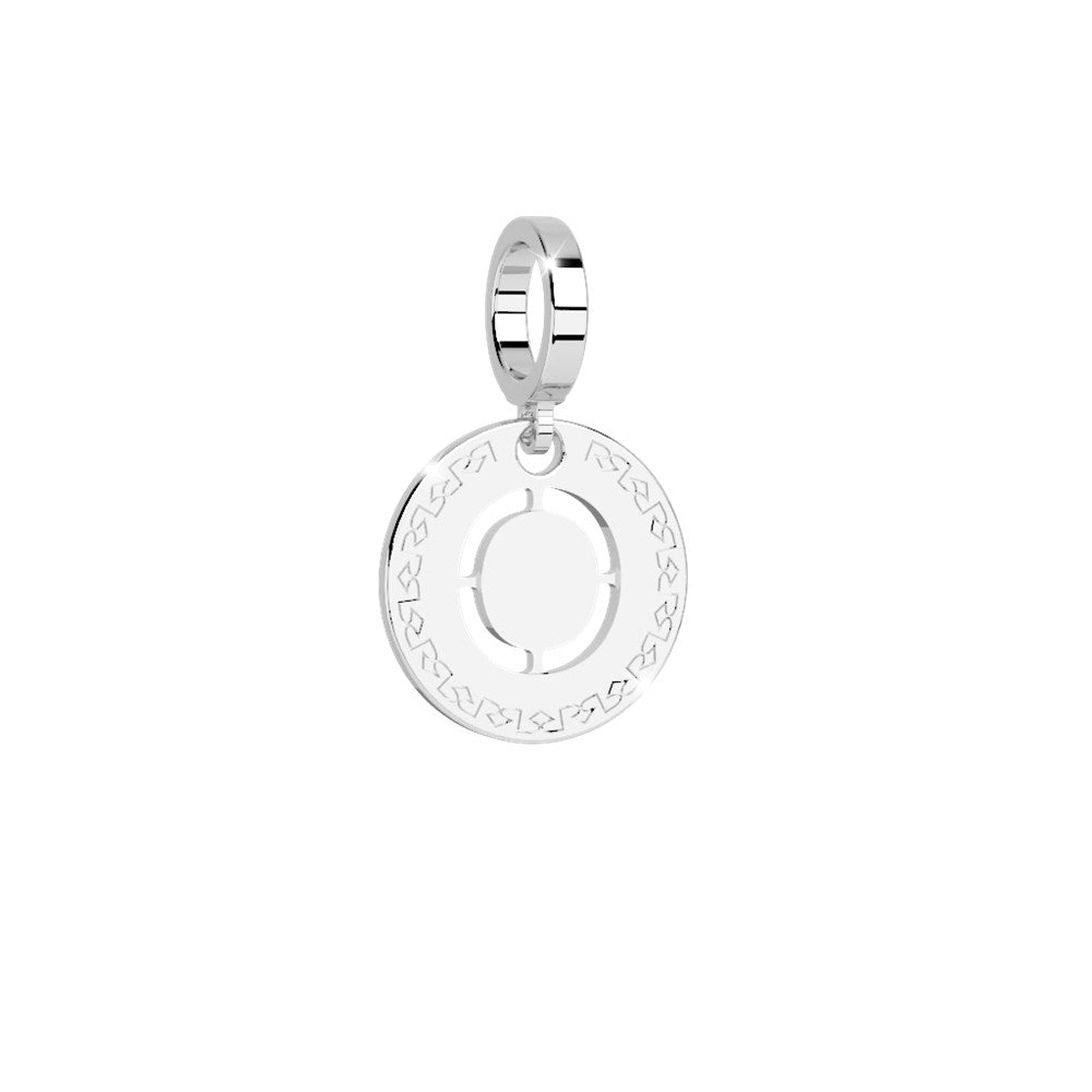 Rebecca Silver Letter O Charm