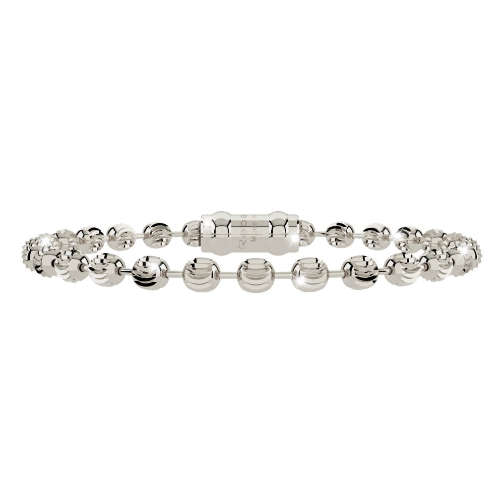 Rebecca My World Silver Milled Ball Bracelet