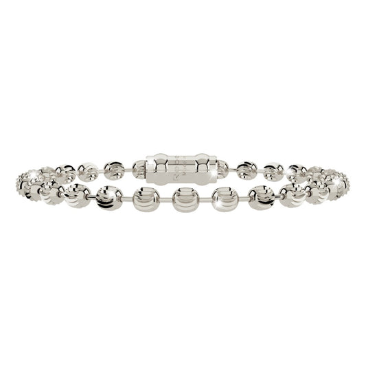 Rebecca My World Silver Milled Ball Bracelet