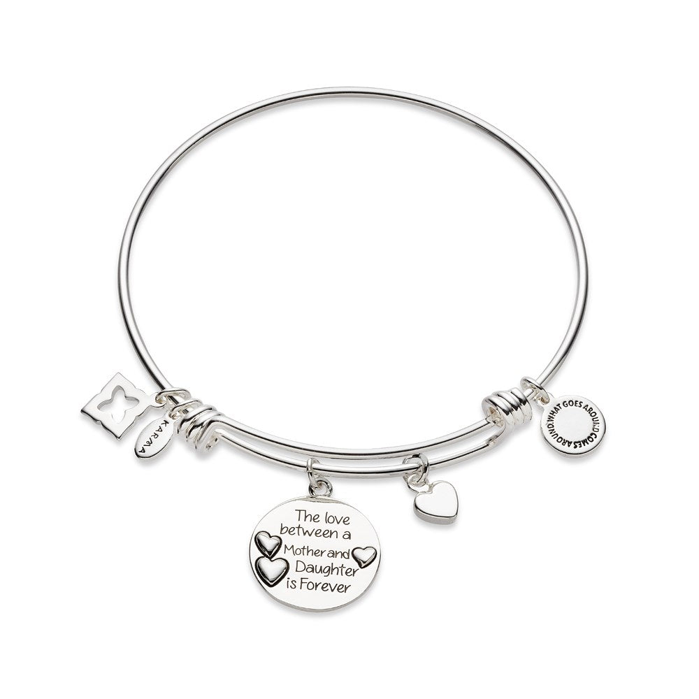 Karma Silver Mother & Daughter Bangle