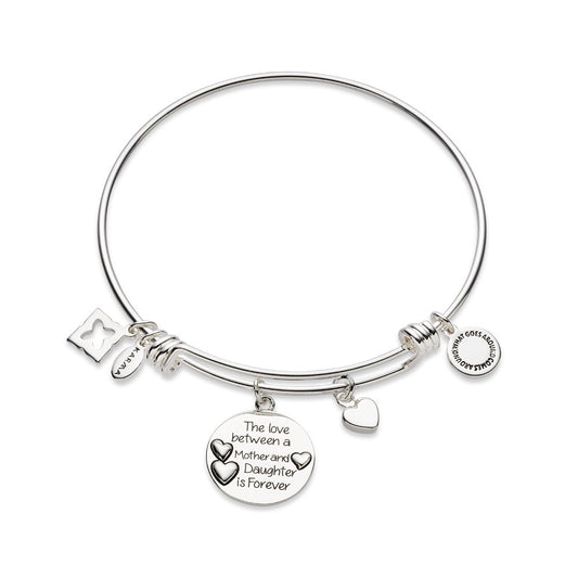 Karma Silver Mother & Daughter Bangle