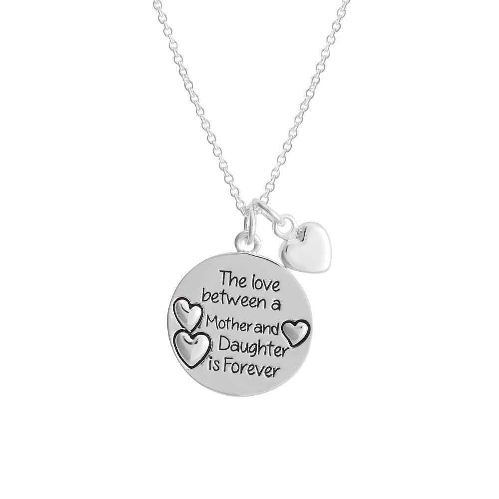 Karma Silver Mother & Daughter Necklace