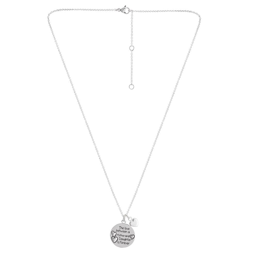 Karma Silver Mother & Daughter Necklace