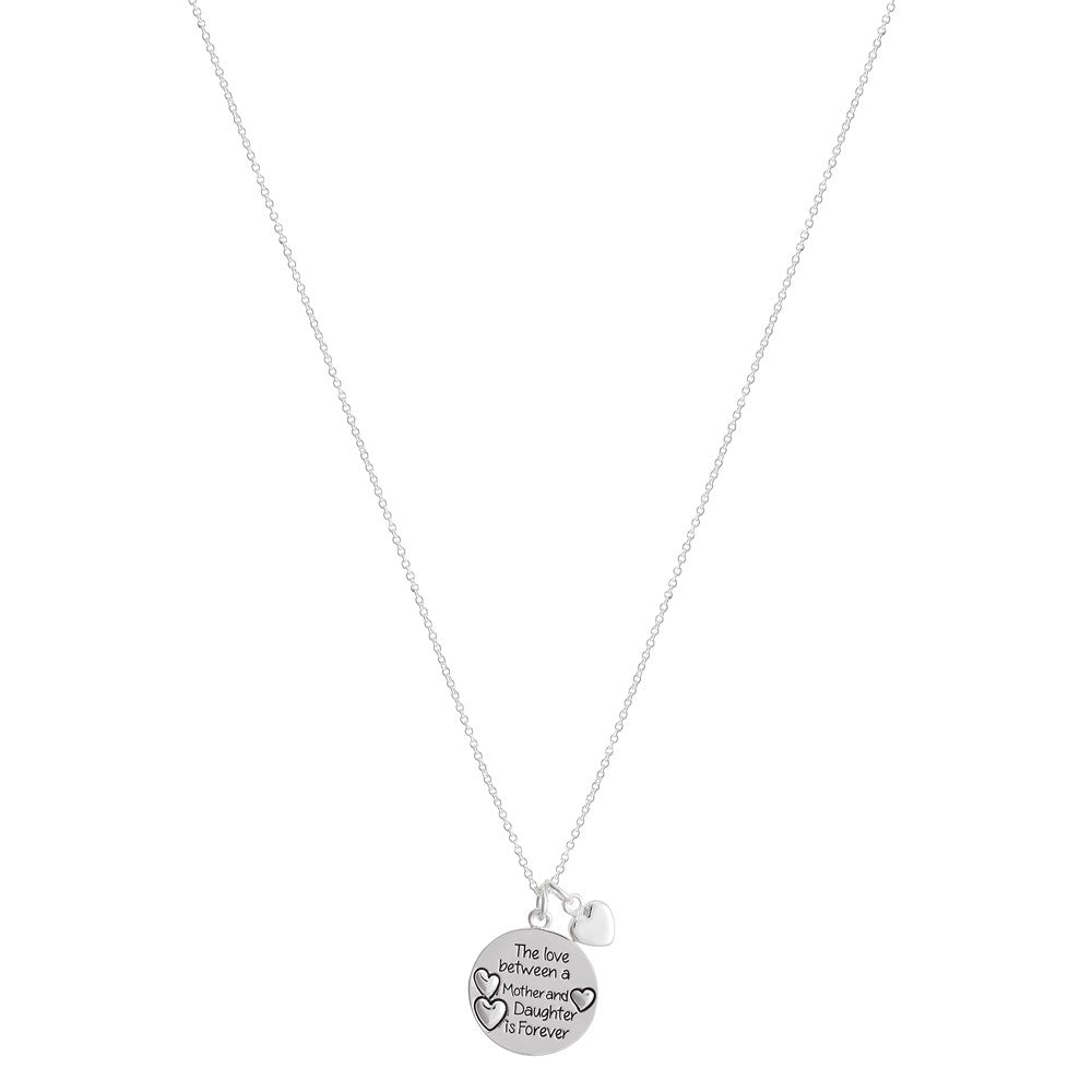 Karma Silver Mother & Daughter Necklace