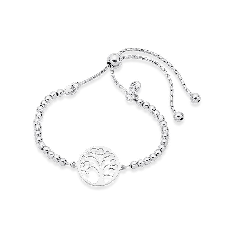Argento Recycled Silver Tree Of Life Pull Bracelet 