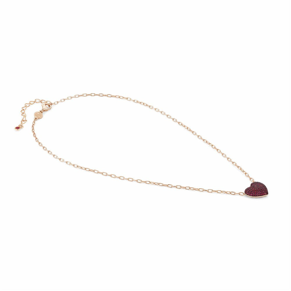 Nomination Rose Gold & Red Crystal Heart Easychic Necklace