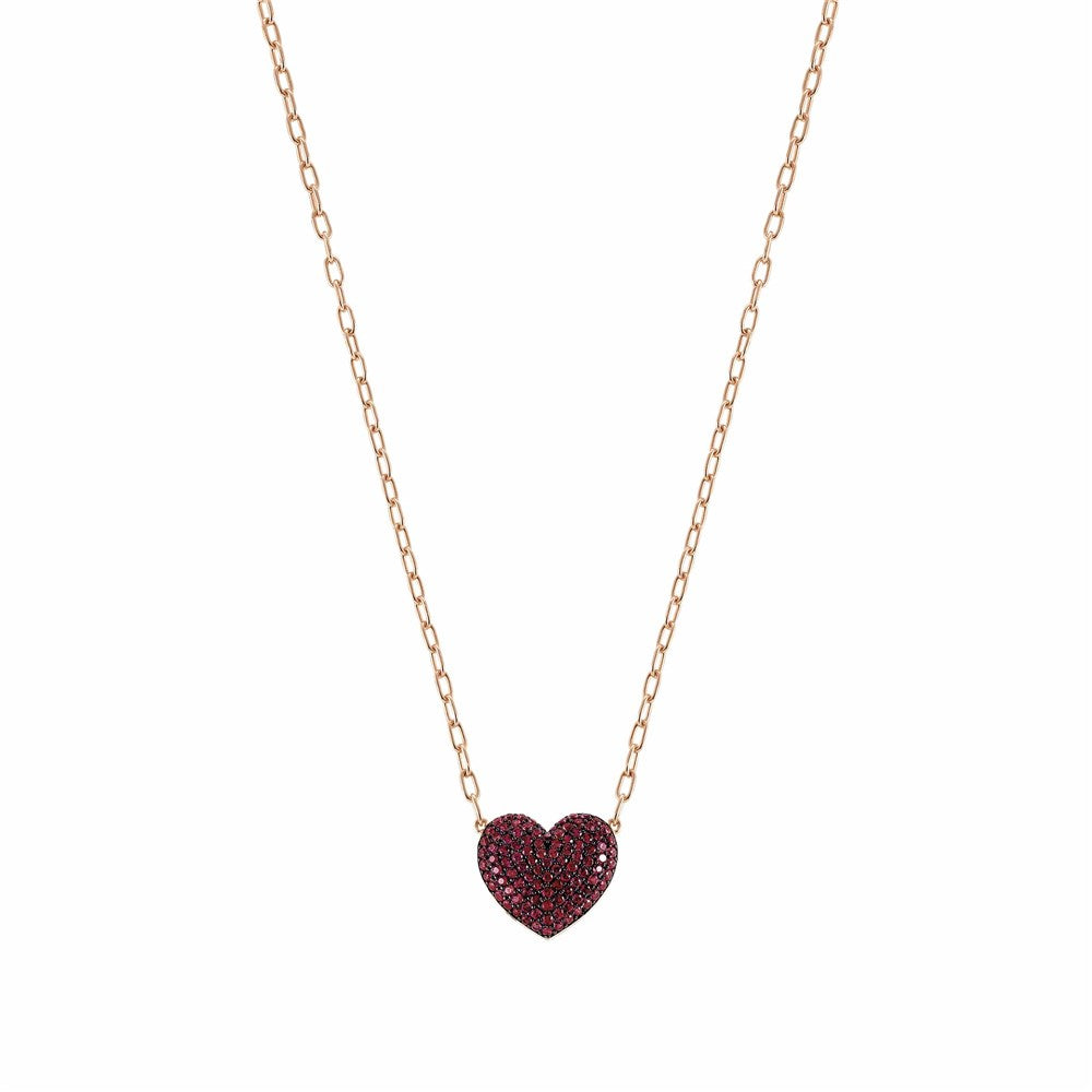 Nomination Rose Gold & Red Crystal Heart Easychic Necklace