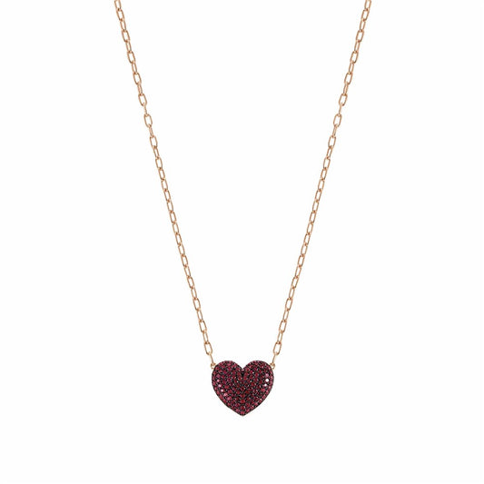 Nomination Rose Gold & Red Crystal Heart Easychic Necklace