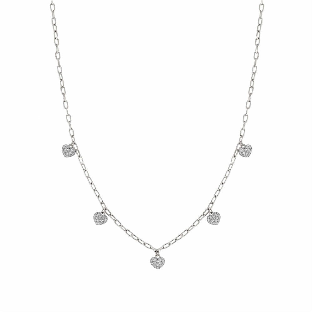 Nomination Silver Multi Crystal Heart Easychic Necklace