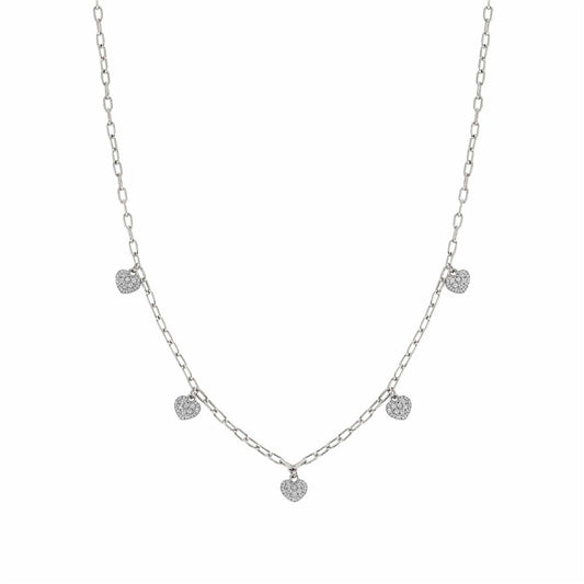 Nomination Silver Multi Crystal Heart Easychic Necklace