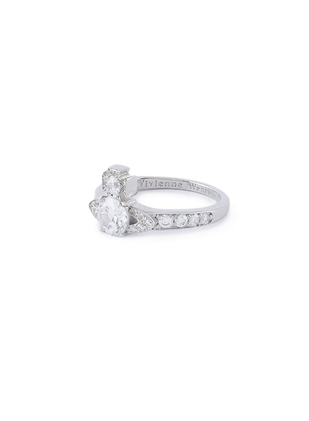 Vivienne Westwood Sterling Silver Crystal Ismene Ring